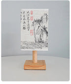 LED Fabric Lampshade Square Bedroom Chinese Style Bedside Desk Lights
