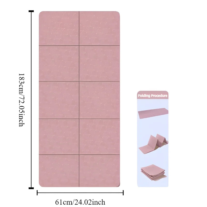 Foldable Yoga Mat Eco Friendly for Pilates & Floor Workouts