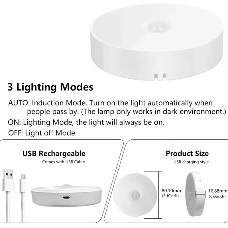 2~6 Pack Motion Sensor LED Night Light 3 Color
