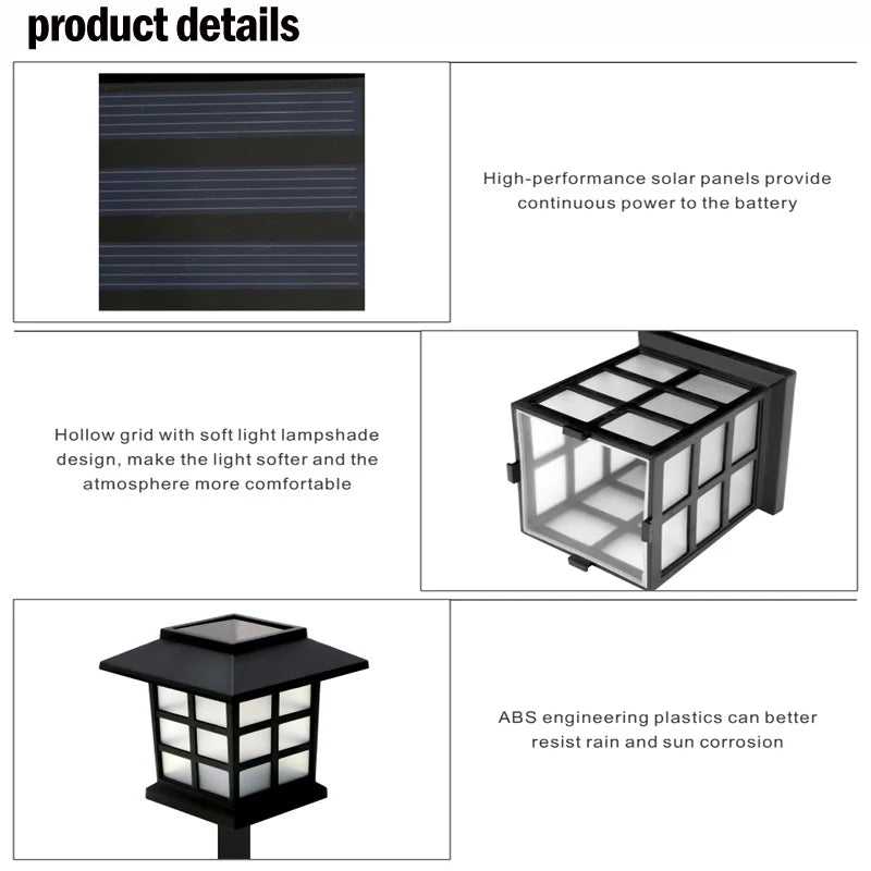 8 Pack Solar Pathway Garden Lights