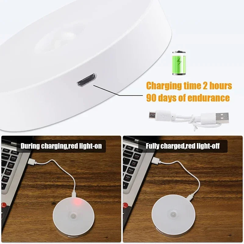 2~6 Pack Motion Sensor LED Night Light 3 Color