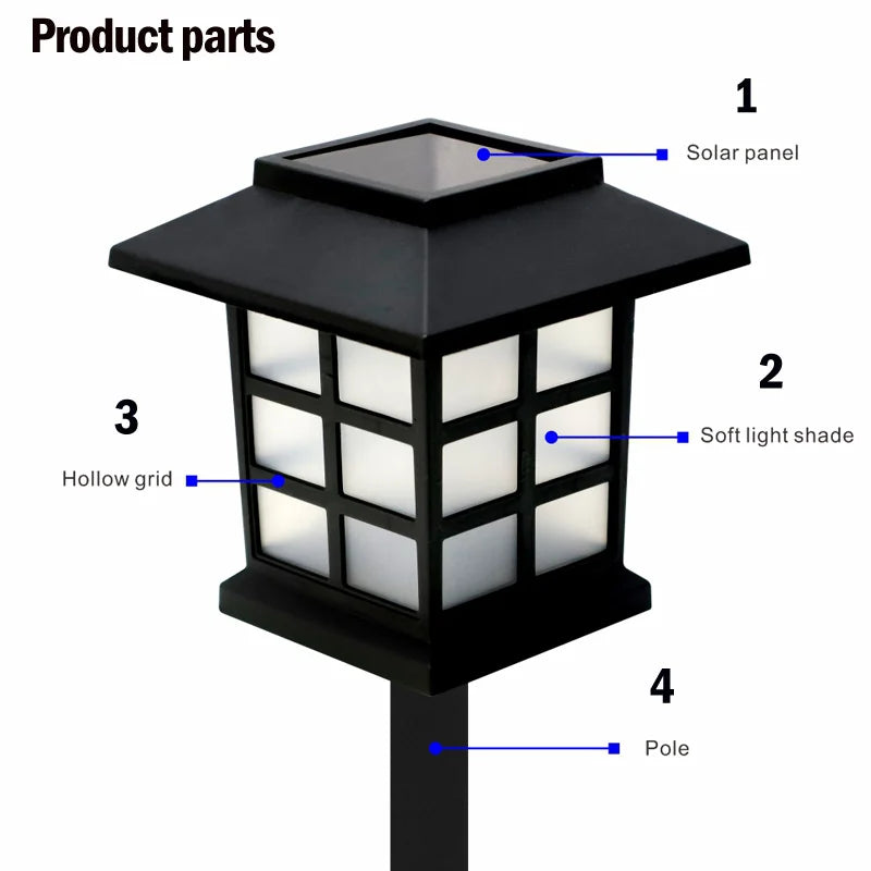8 Pack Solar Pathway Garden Lights