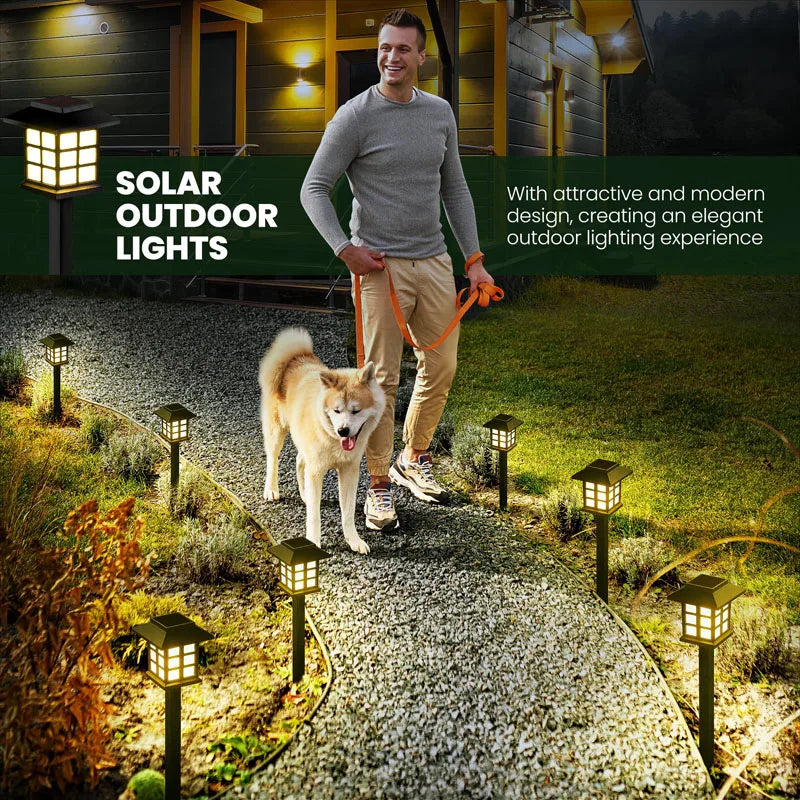 8 Pack Solar Pathway Garden Lights
