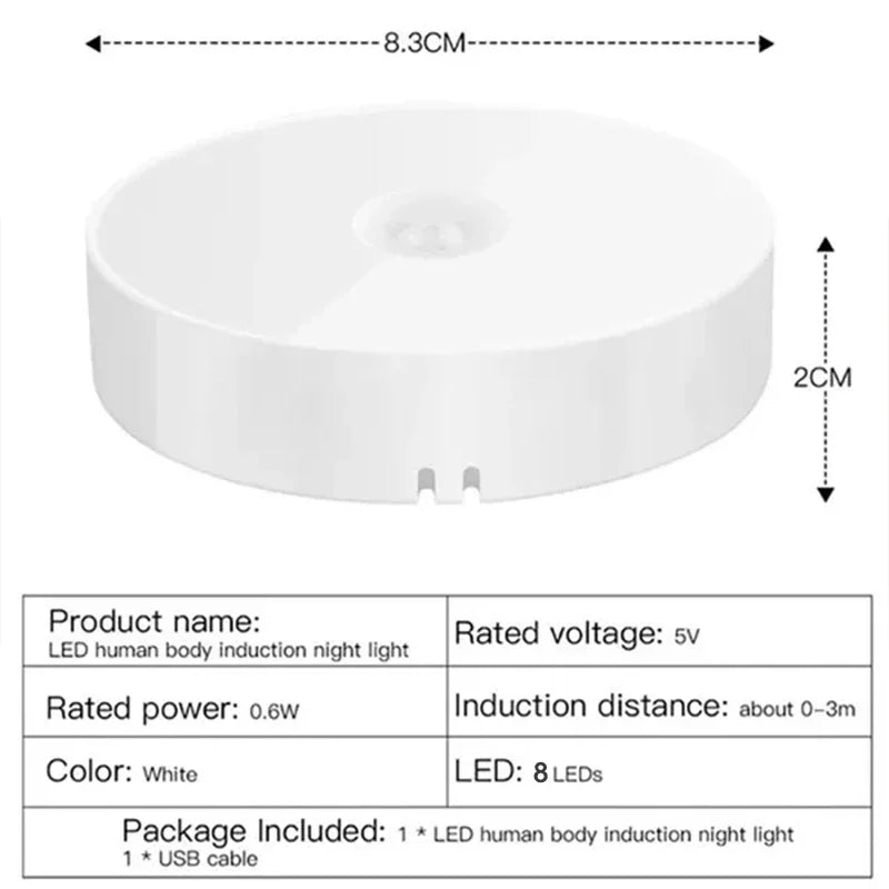 2~6 Pack Motion Sensor LED Night Light 3 Color