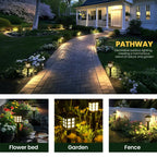 8 Pack Solar Pathway Garden Lights