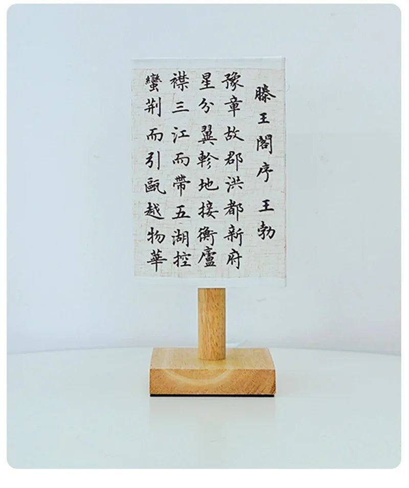 LED Fabric Lampshade Square Bedroom Chinese Style Bedside Desk Lights