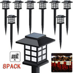 8 Pack Solar Pathway Garden Lights