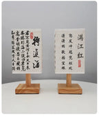 LED Fabric Lampshade Square Bedroom Chinese Style Bedside Desk Lights