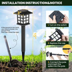 8 Pack Solar Pathway Garden Lights