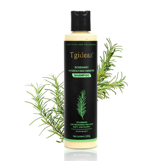 Tgideas Organic Rosemary Hair Growth Shampoo for Women and Men-Natural Thickening & Strengthening Shampoo with Hydrolyzed Keratin for Thinning Hair & Hair Loss 7.4 fl.oz